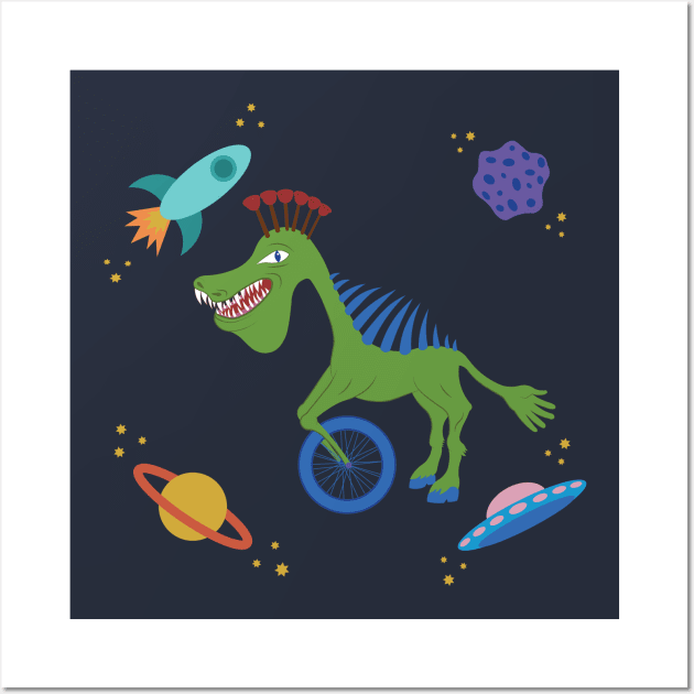 Silly Space Chimera Wall Art by AlisonDennis